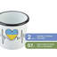 Tasse émaillée cœur pour l'Ukraine 0,4 L / 13,5 oz.