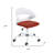 White and Red Adjustable Height Swivel Rolling Office Chair