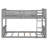 Twin Size Solid Wood Low Bunk Bed-1368673453