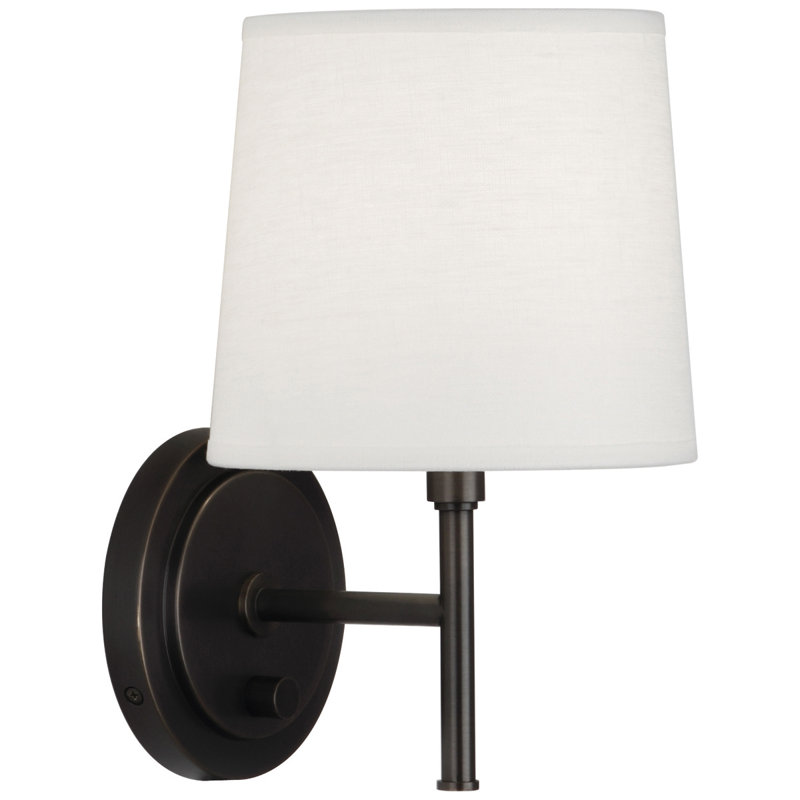Bandit Solid Brass Plug-in Armed Sconce, Deep Patina Bronze