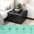 Rectangular Smart Side Table With Built-In Fridge, Wireless Charging, And Outlet Protection - Black Luxury Model Modern Refrigerator, Front Led Uniqueness-963957889