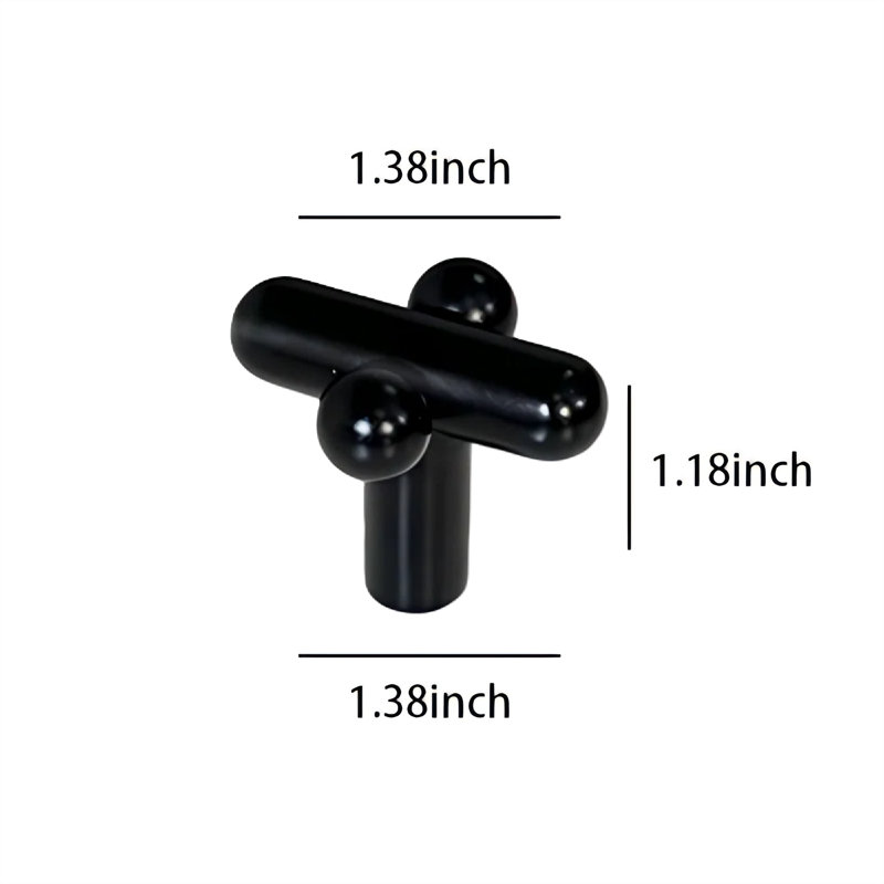 1-1/5" Length Bar Knob, Matte Black
