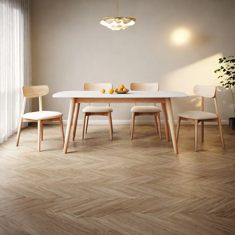 Rectangular fashion dining table and chairs, 29.5"H x 59"L x 31.4"W
