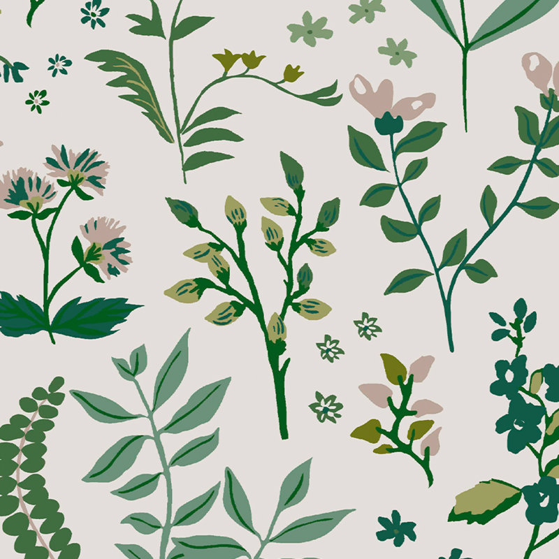 Joules Floral Wallpaper Double Roll, Cream