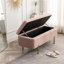Banc de rangement rembourré en velours Miajah-251652327