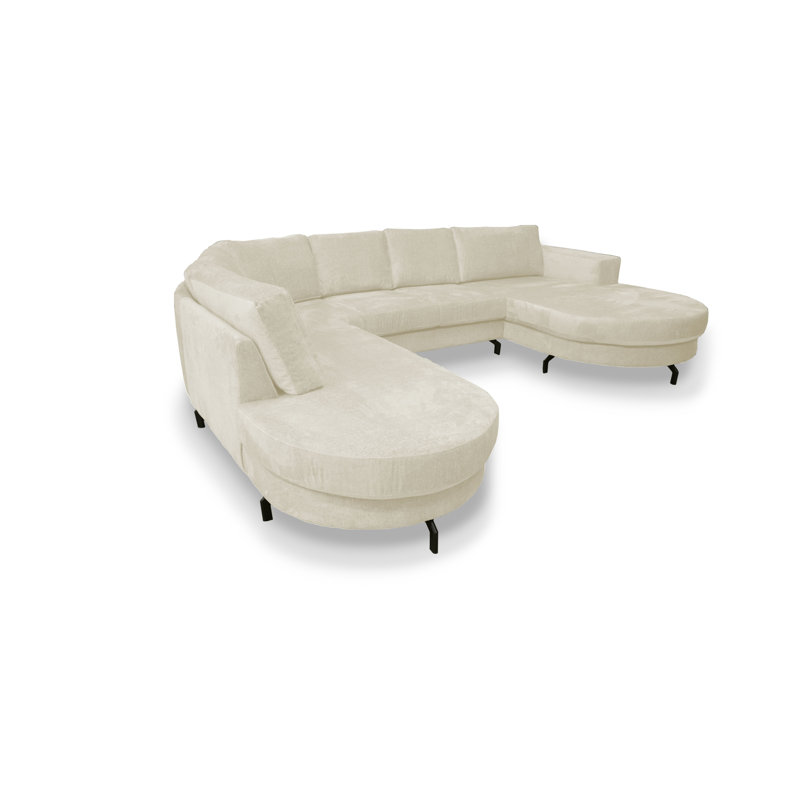 6 Seater Corner Sofa , Left Hand Facing, Cream