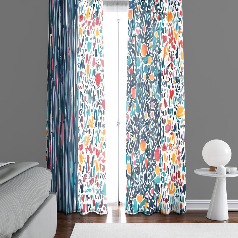Semi Sheer Curtain Pair, 20" W x 61" L