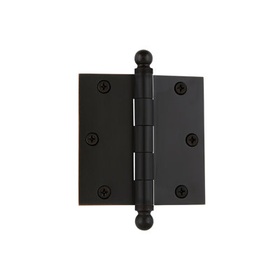 Charnière de porte simple à billes H 3,5 po x l 3,5 po
