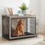 Meuble pour cage Lofland avec portes doubles pour petits et grands chiens-58613594-12038044