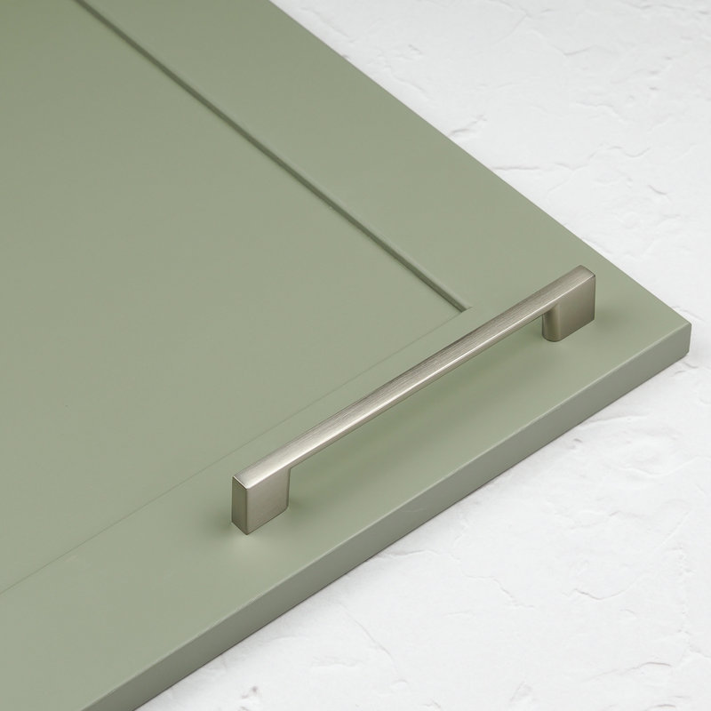 160mm Brushed Nickel Slim Square D-Bar Handle