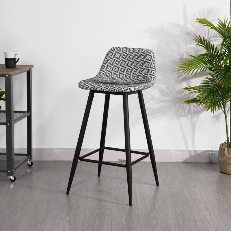 Berkhamsted Upholstered Counter Stool with Metal Frame
