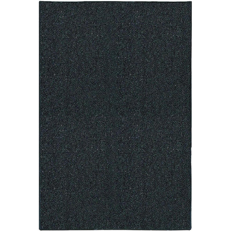 Tapis uni tissé à la machine en vert foncé, Rectangle 12 pi x 15 pi