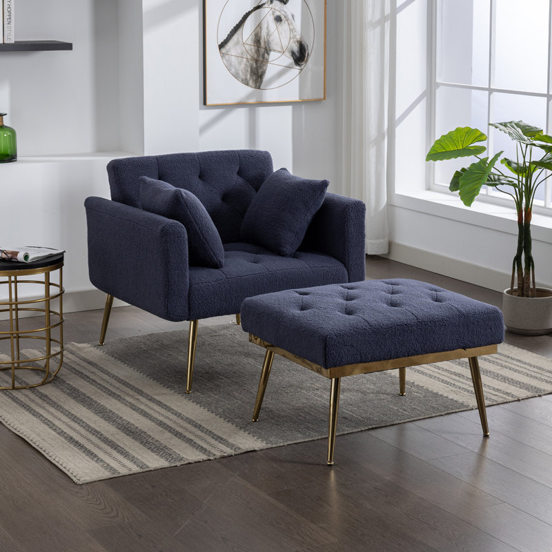 Chaise longue inclinable Hetum, Velours noir