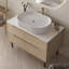 Meuble-lavabo de salle de bain, autoportant ou mural avec lavabo intégré en céramique et tiroirs à fermeture en douceur