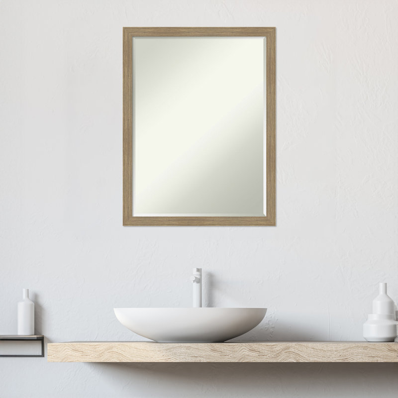 Miroir mural Vespi, 26 po x 20 po, Brun