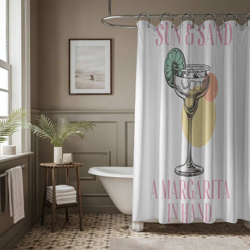 Tasheba Shower Curtain, 74"H x 71"W