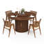 Tables de salle à manger spacieuses avec rangement, bois aggloméré, style maison de campagne moderne pour la maison