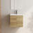 Logan 20 In. Single Sink Wallmount Bath Vanity In Natural Oak With White Ceramic Top-521356044-535582015
