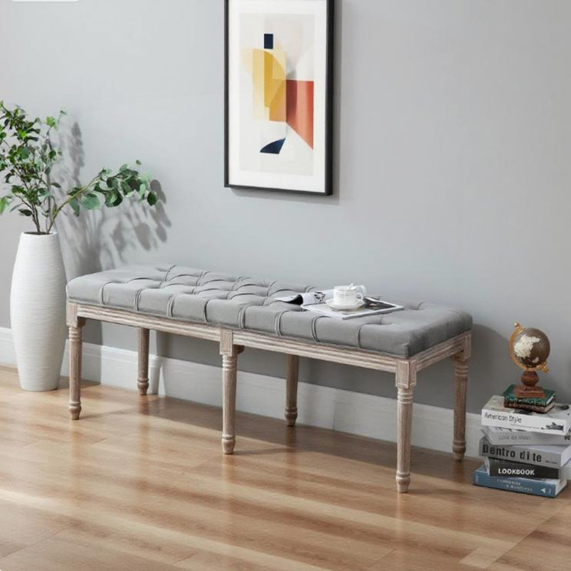 Banc de chambre à coucher à l'extrémité du lit, banc d'entrée rembourré