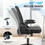 Chaise de bureau ergonomique en filet, chaise de travail roulante à hauteur réglable avec accoudoirs rabattables et support lombaire