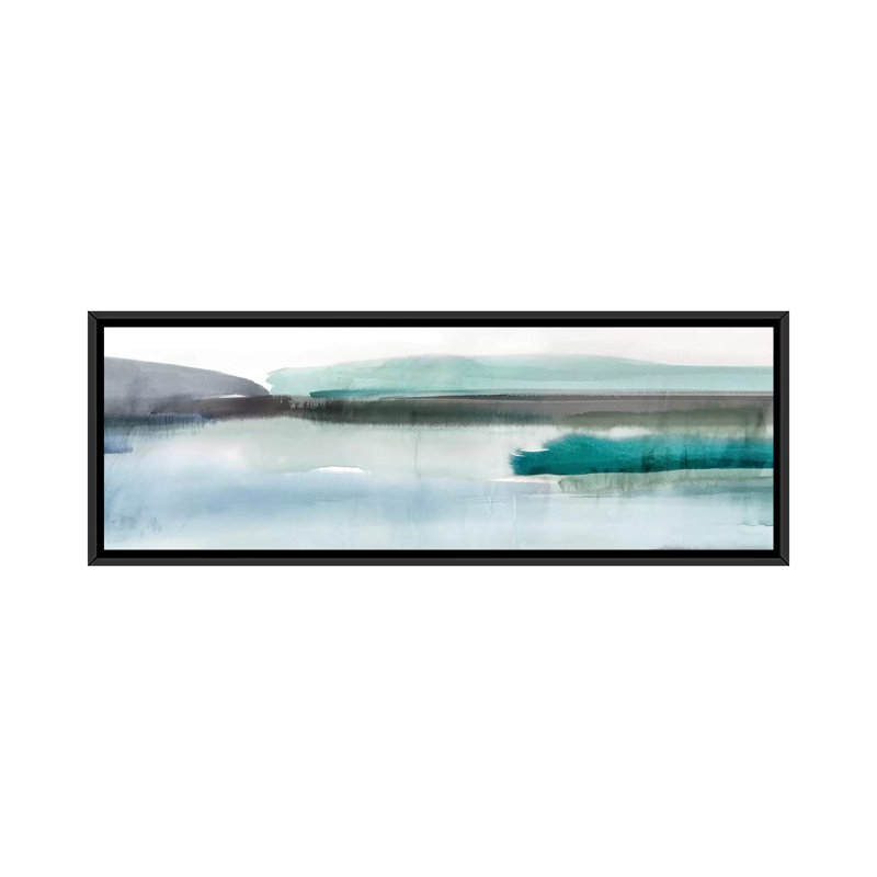 «Slide Away I» par Isabelle Z - impression panoramique, Toile avec cadre noir, H 12 po x l 36 po x 1,5 po