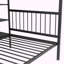 Full Over Twin Metal Bunk Bed With Built-in Desk Metal Bed Frame With Shelves and Ladder-87774493