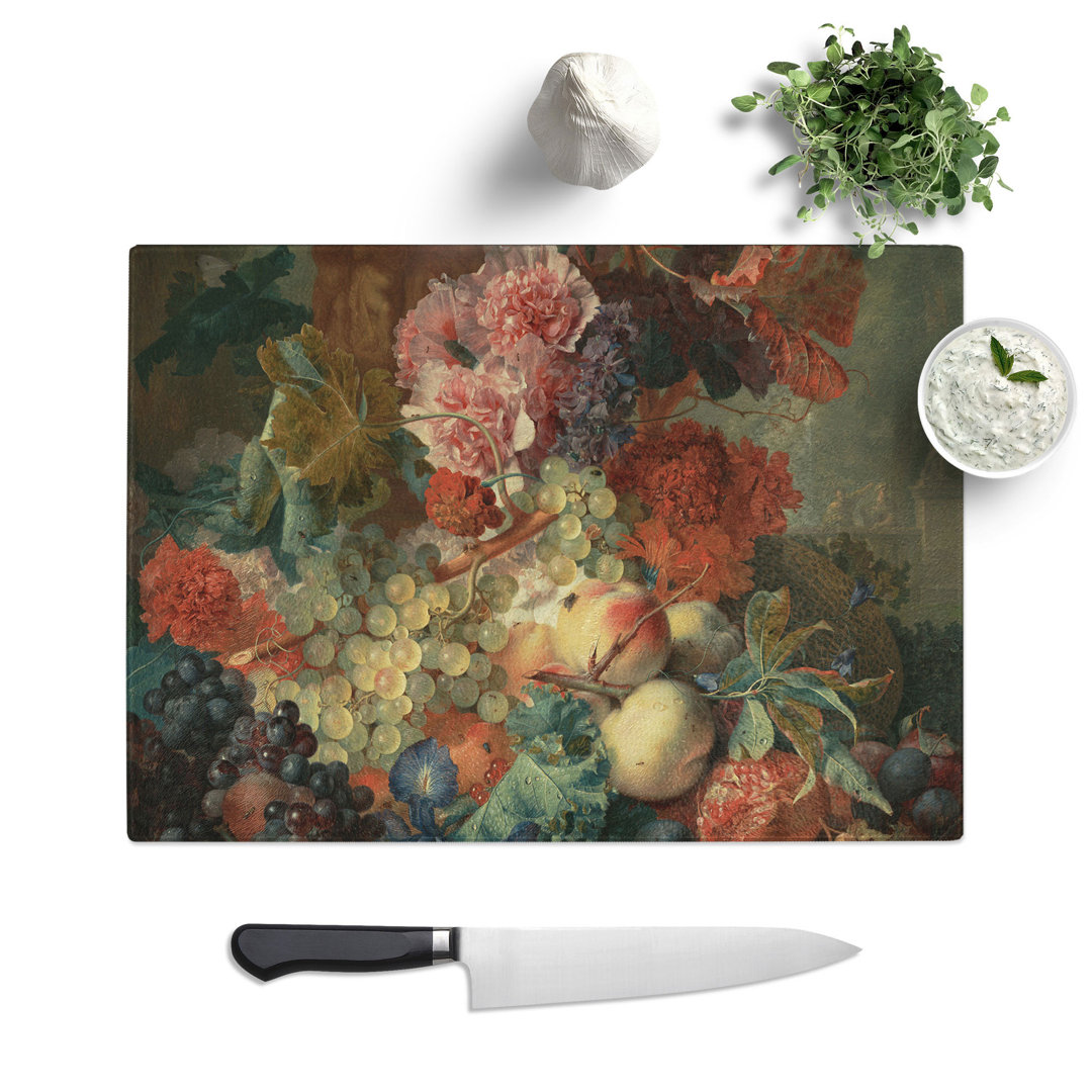 Still Life with Flowers and Fruit Vol.4 by Jan Van Huysum Chopping Board
