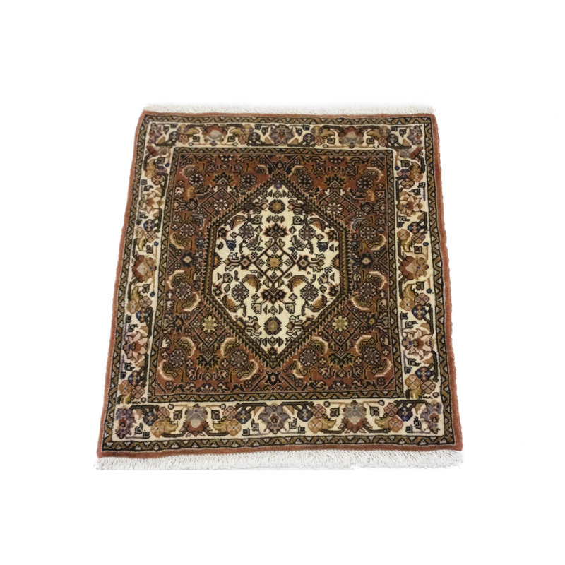 Tapis tribal en laine fait à la main vintage 2 x 2 pi 4 po