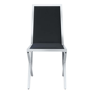 Ergonomic Dining Chairs with Metal Frame and Easy-Clean PU