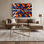 «Hard Edge», art mural sur toile bleue-197795502