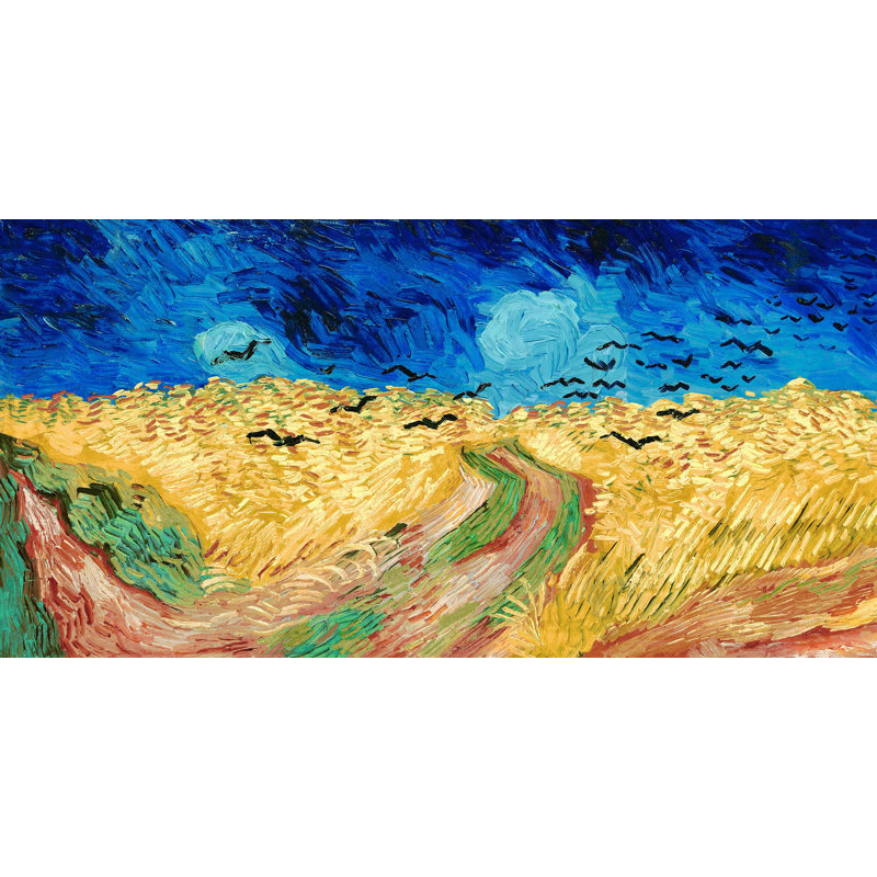 Wheat Field With Crows by Vincent Van Gogh - Wrapped Canvas Print, 60cm H x 120cm W x 4cm D