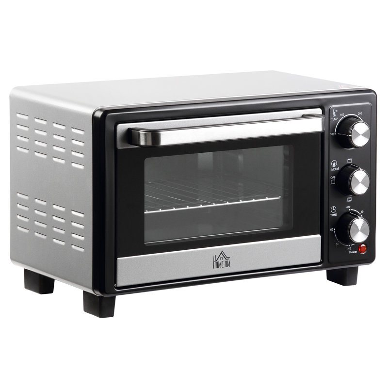 HOMCOM Toaster Oven, Silver/Black