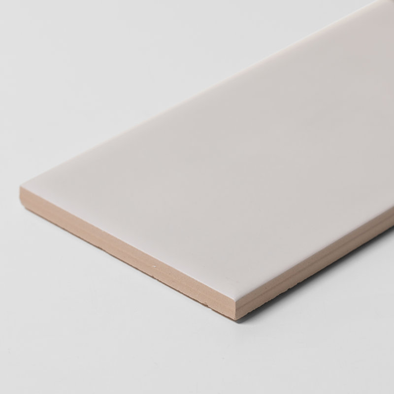 Bedouin 3.5" x 12"  Light Grey Matte Ceramic Subway Wall Tile, Light Grey Matte