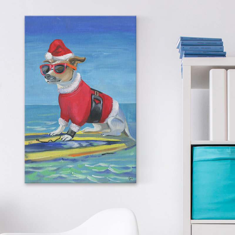 Santa On The Water by Eyre Tarney - Wrapped Canvas Painting, 61cm H x 41cm W x 3.81cm D
