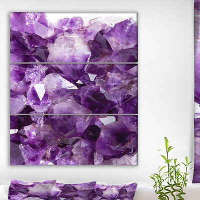 " Purple Amethyst " 3 - Pieces