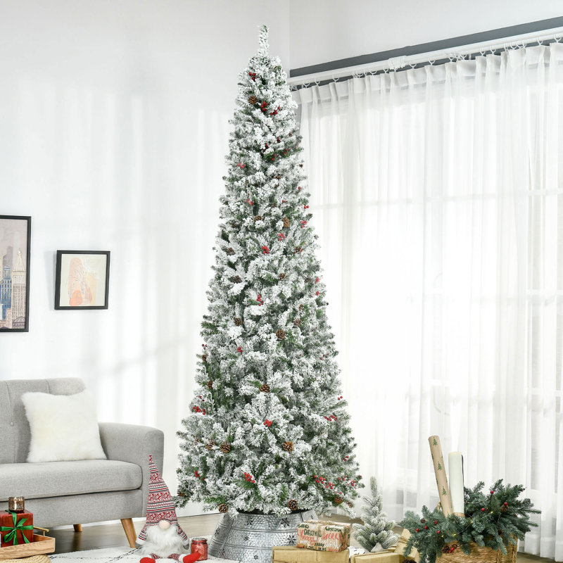 Arbre de Noël artificiel floqué au pied