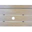 Table de salle à manger carrée de patio avec trou pour parasol, plateau de table en composite de bois-plastique robuste en fer, table intérieure d'extérieur toutes saisons pour jardin, balcon, cour