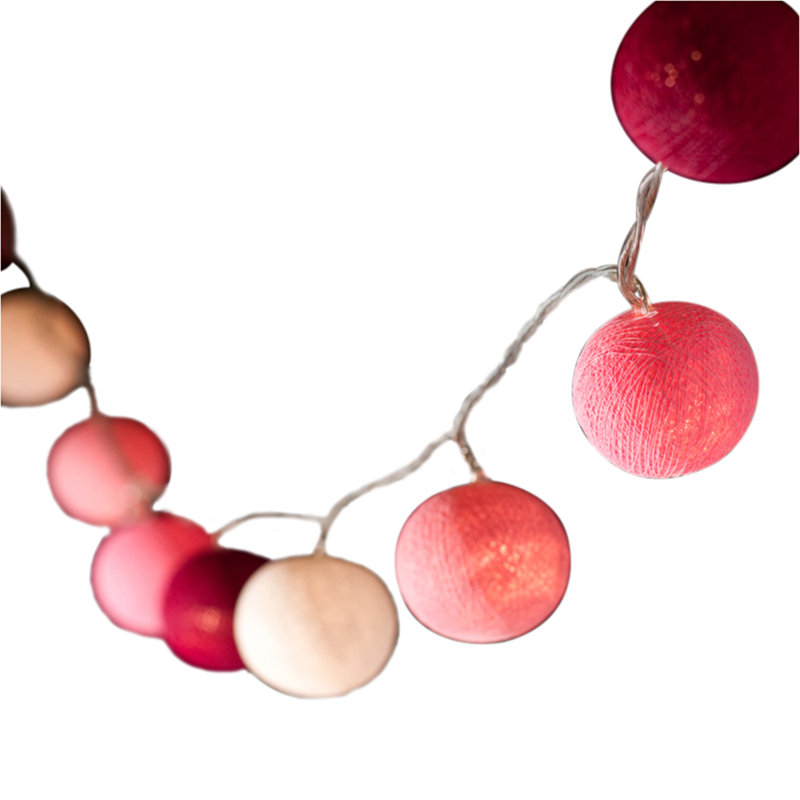 Misti LED Cotton Ball String Light, 10 Lamps - 5 Metre Long