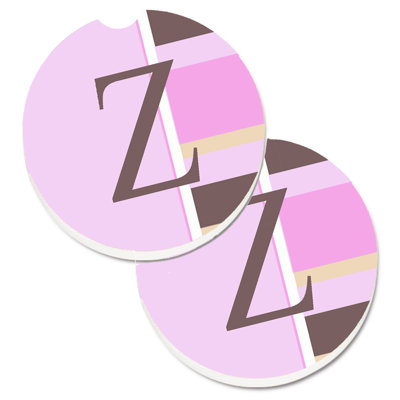 Sous-verre voiture monogramme initial
