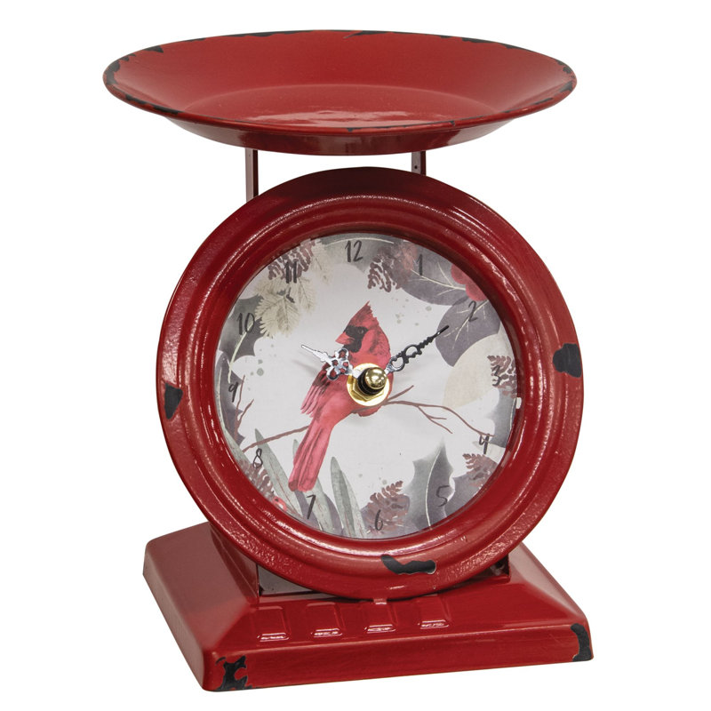 Numerical Metal Electrical Tabletop Clock Red