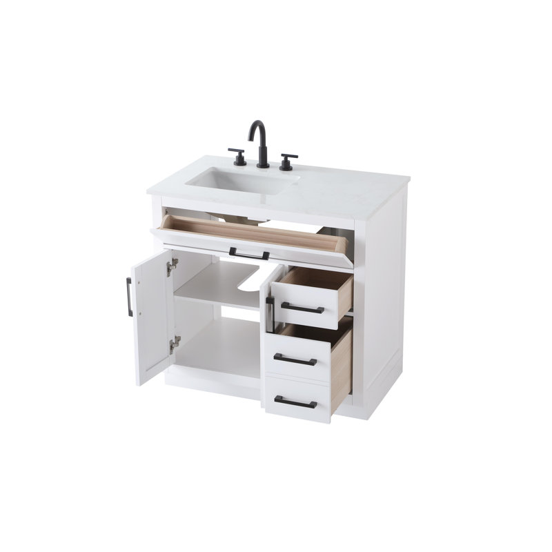 Meuble-lavabo simple 36 po Ahner, Blanc