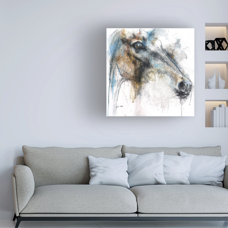Art mural sur toile tendue - Expression 26 de Benedicte Gele pour décoration de salon, de chambre à coucher ou de bureau - 24 x 24