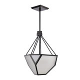 3-Light 21" Architectural Glass Chandelier