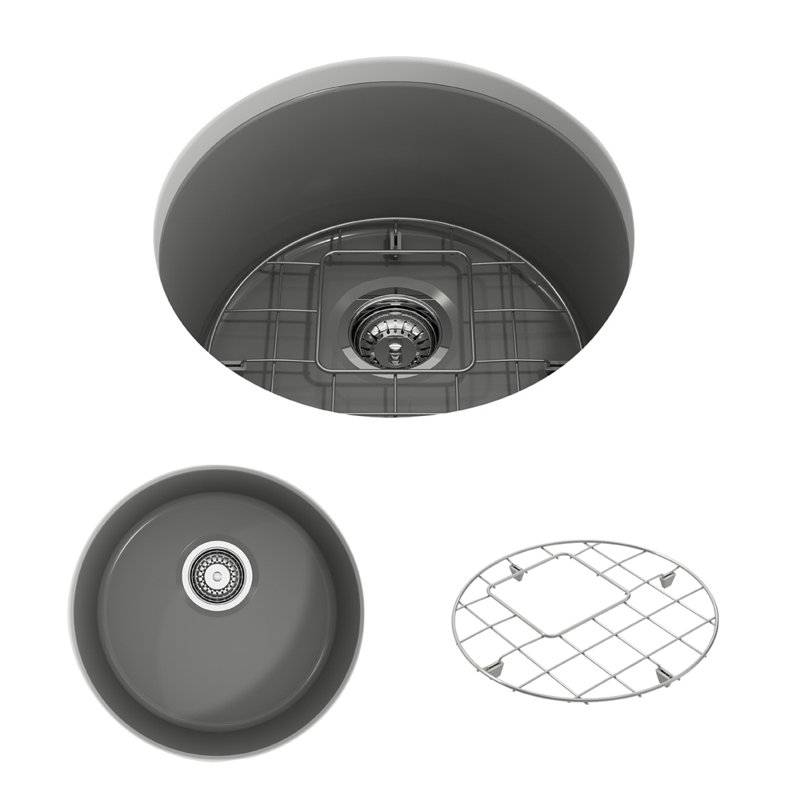18.5'' L Kitchen Sink, Matte Gray