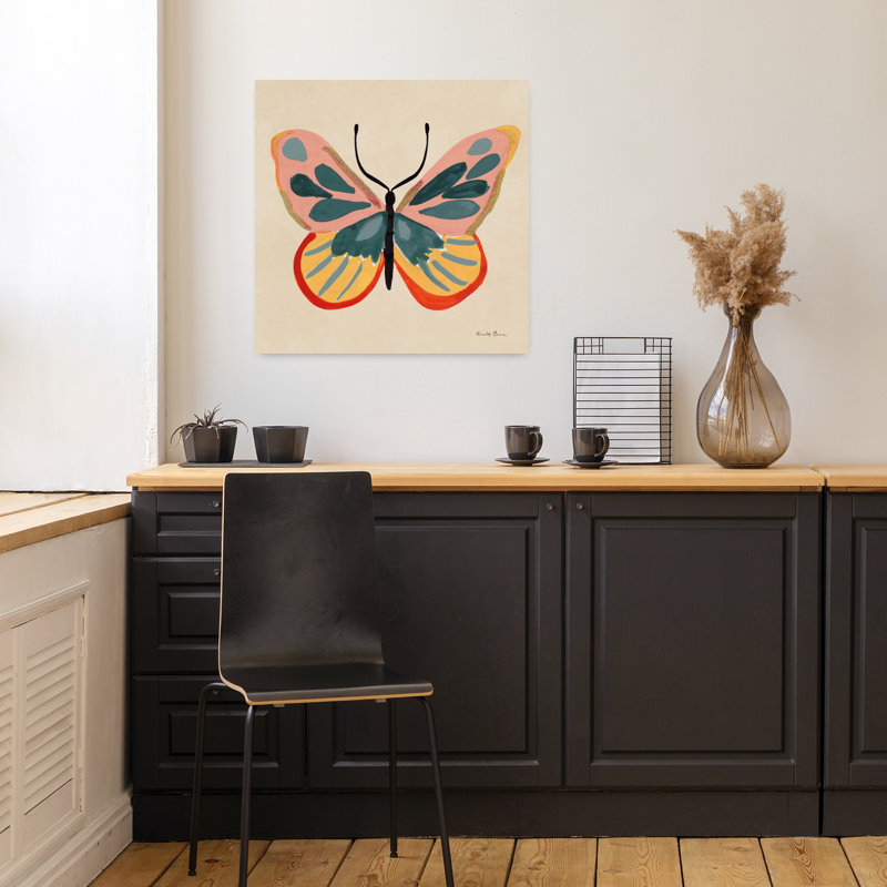 «Fluttering I Contemporary Butterfly Art», H 18 po x l 18 po