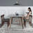 Gray + Nut-brown Rectangular Sintered Stone + Solid Wood Dining Table-1583178956