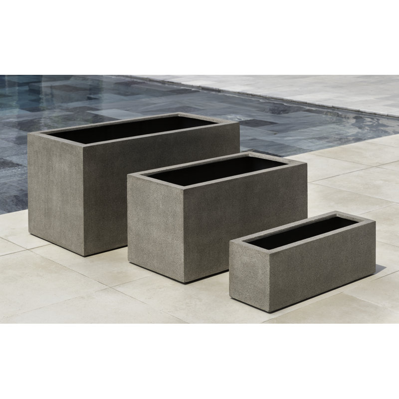 Sandal Handmade Planter Box, Riverstone P-Lite, 59" W x 23.75" D x 23.75" H
