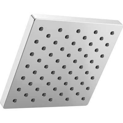 Delta Modern Single Spray Chrome Shower Head, 6 Inch Square Shower Head, 1.75 GPM Flow Rate, Chrome