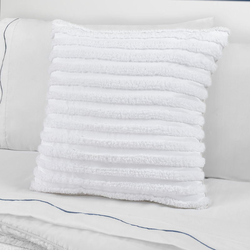 Coussin décoratif Darcy, Blanc, H 20 po x l 20 po x P 20 po