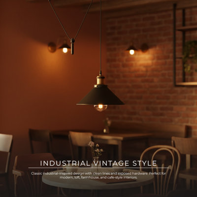 Anahla 1-Light Modern Industrial  Cone Pendant – Adjustable Ceiling Fixture for Contemporary Spaces